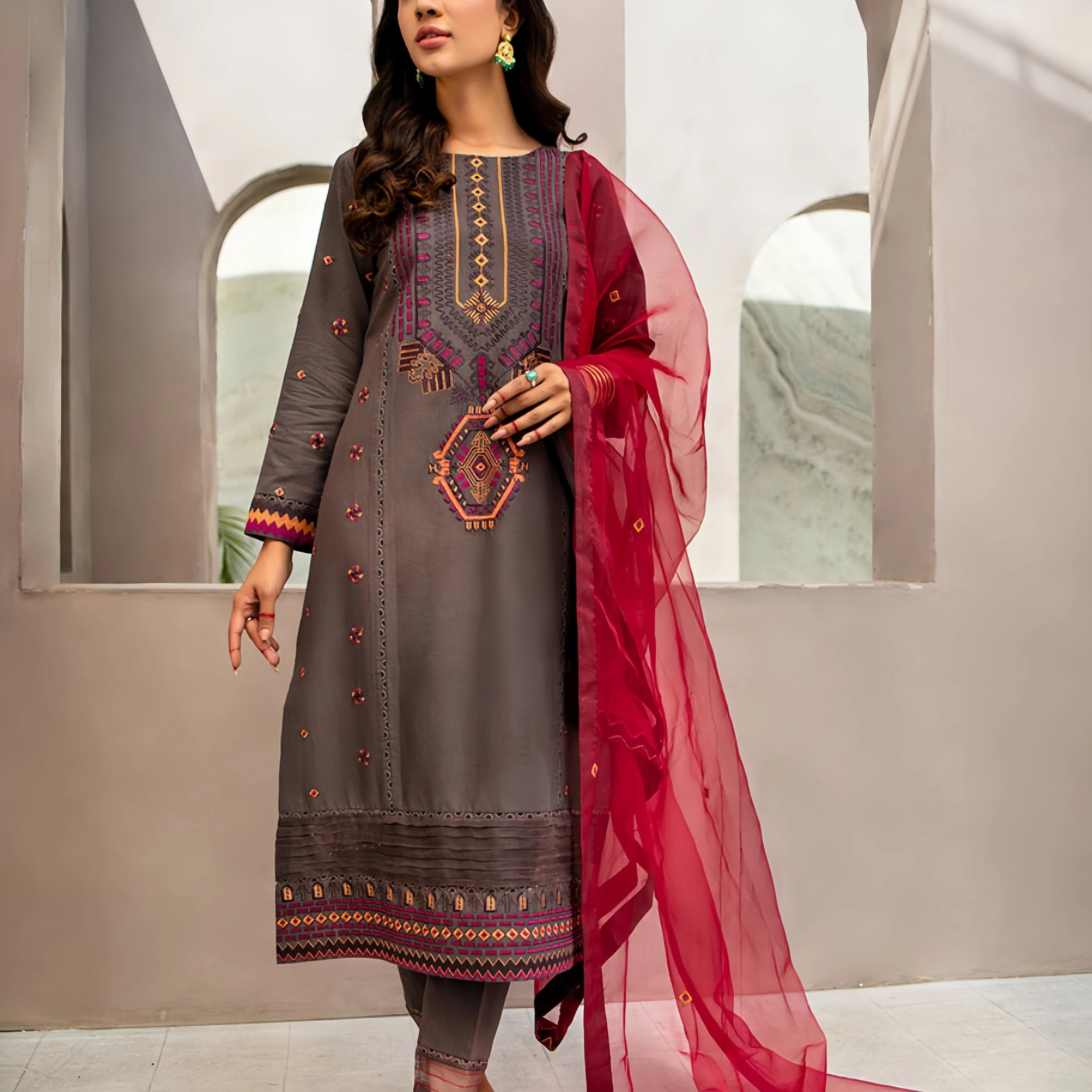 Khaddar 3 pcs suit