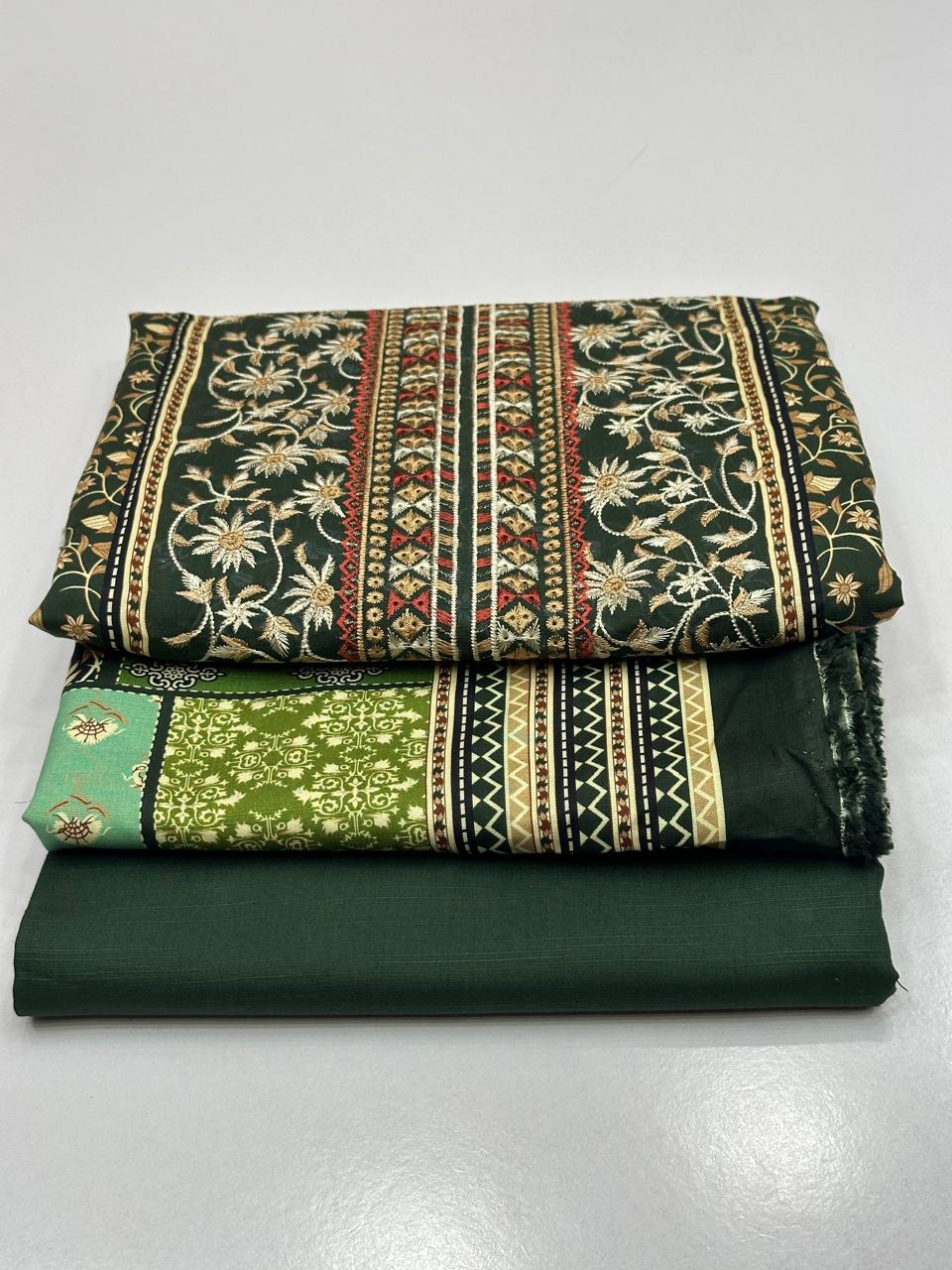 EMBROIDERED SLUB LINEN 3 PCS LW-201